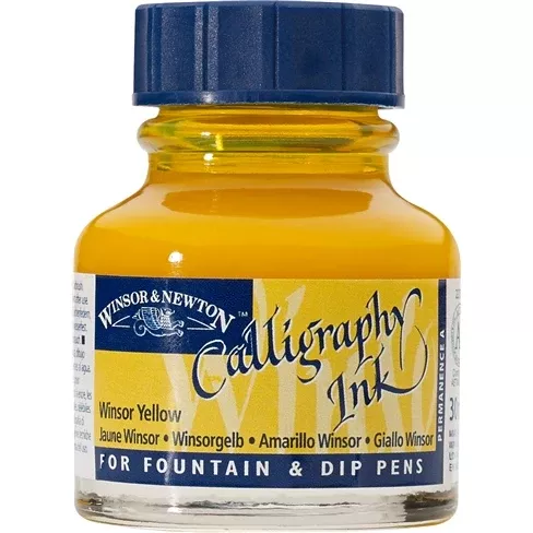 winsor & newton calligraphy ink winsor yellow