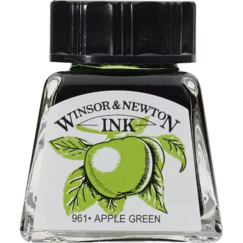 winsor & newton drawing ink apple green