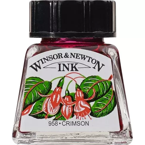 winsor & newton drawing ink crimson