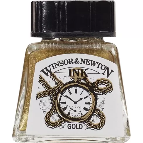 winsor & newton drawing ink gold