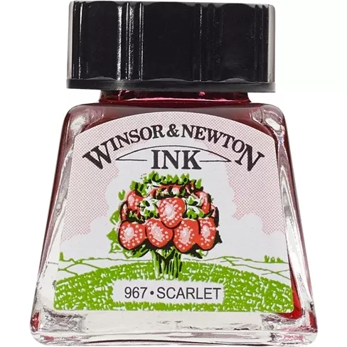 winsor & newton drawing ink scarlet