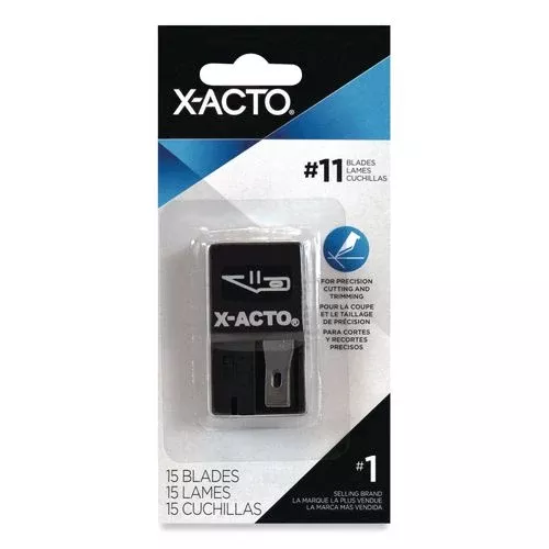 X-ACTO X411 No. 11 Nonrefillable Blade Dispenser, 15/pack