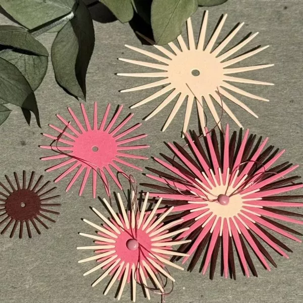 Zubehör-Set 405 Mittelpunktstanzen / Sonne - Die Set - FarbTon Papier