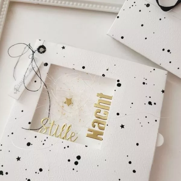 Zusatzset Schriftstanzen Nr.427 / Stille Nacht / Frohe Weihnachten - Die Set - FarbTon Papier